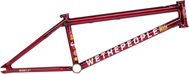 We The People Buck BMX Frame - 21.25" TT, Translucent Red