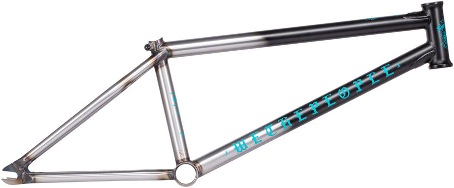 We The People Pathfinder BMX Frame - 21.25" TT, Matt Black/Raw Fade