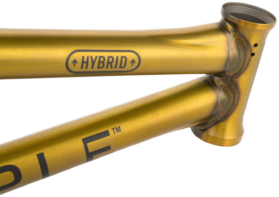 We The People Utopia Hybrid BMX Frame - 20.5" TT, Matte Translucent Gold