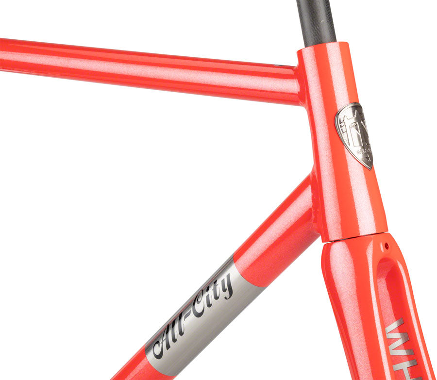 All-City Thunderdome Frameset - 700c, Aluminum, Hot Pink Blink, 46cm