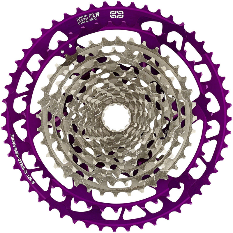 e*thirteen Helix Race Cassette - 12-Speed, 9-52t, Eggplant