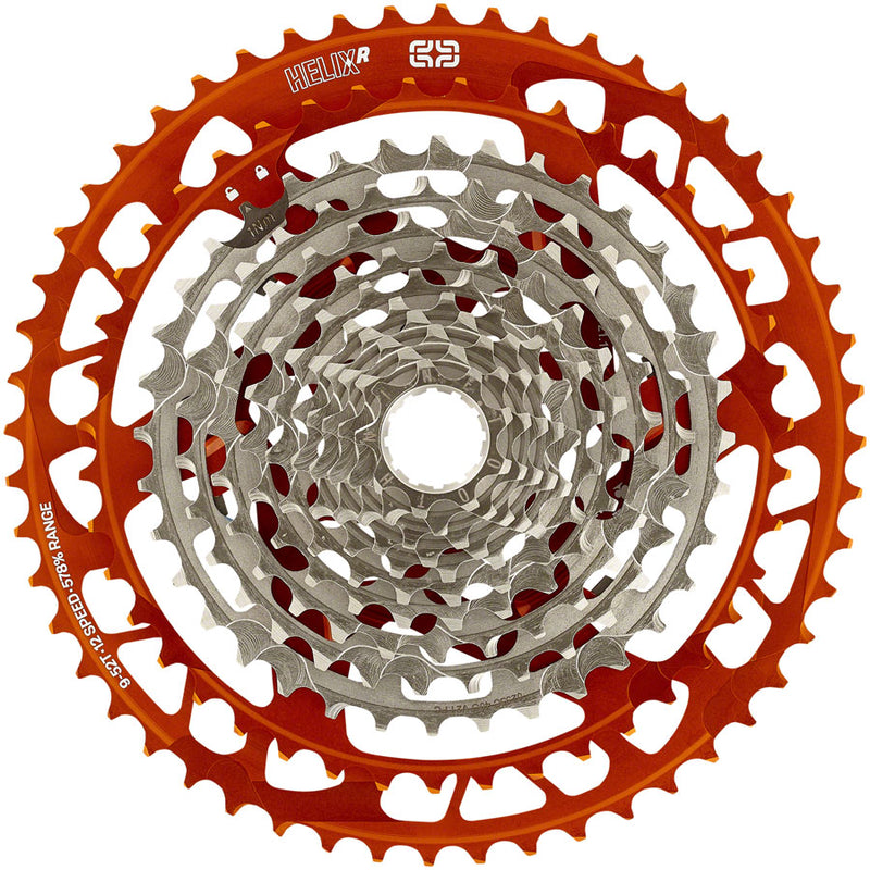 e*thirteen Helix Race Cassette - 12-Speed, 9-52t, Naranja