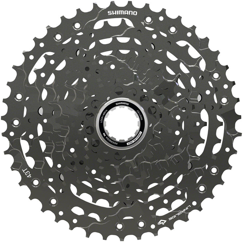 Shimano CUES  CS-LG400-10 Cassette - 10 Speed, 11-43t, LINKGLIDE, Black