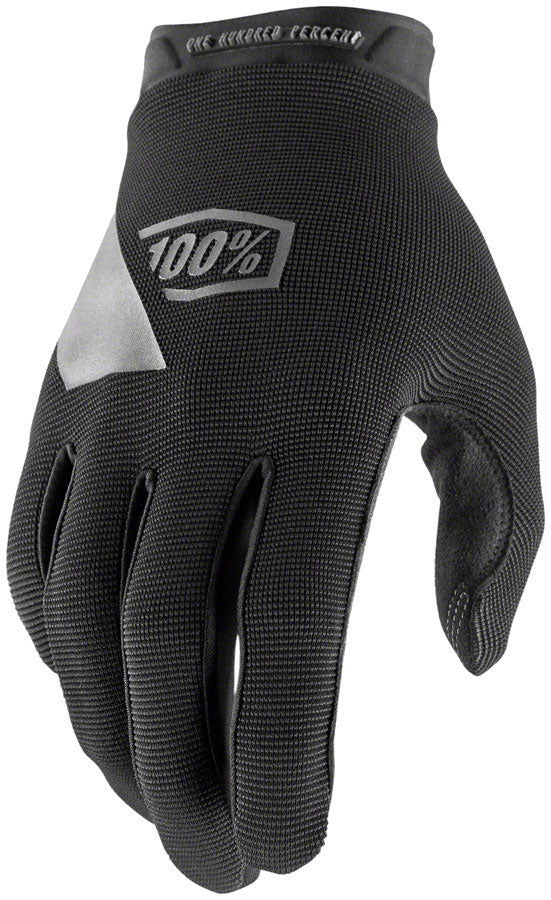 100% Ridecamp Youth Gloves - Black, Full Finger, Small