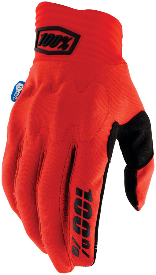 100% Cognito Smart Shock Gloves - Red, Full Finger, Large