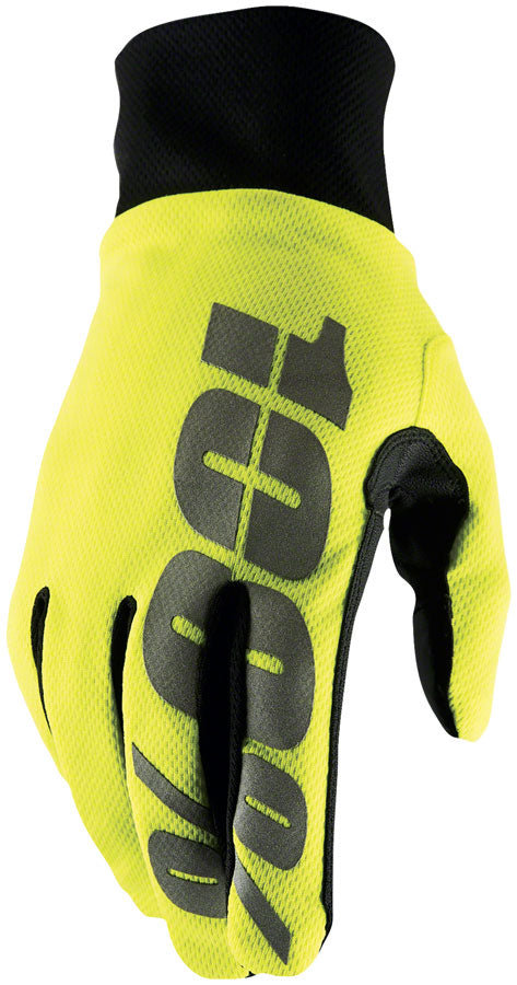 100% Hydromatic Gloves - Flourescent Yellow, Full Finger, X-Large