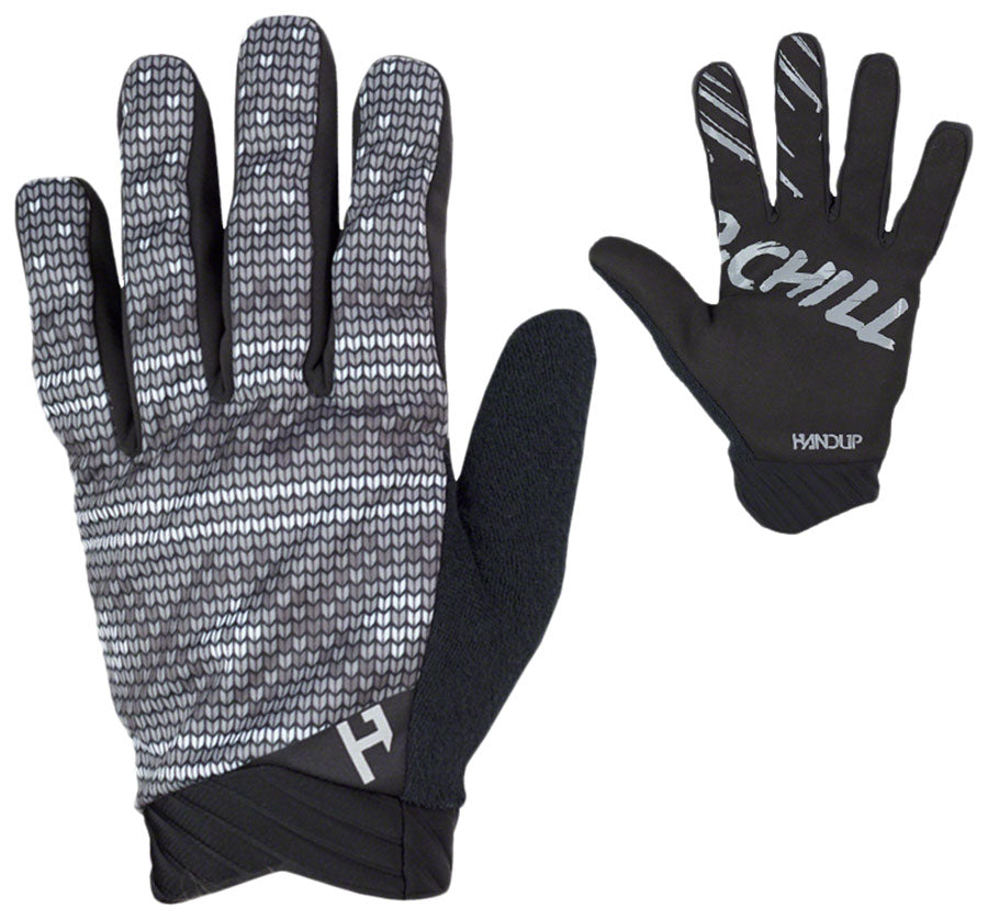 HandUp ColdER Weather Gloves - Knitted Gray, Full Finger, Small