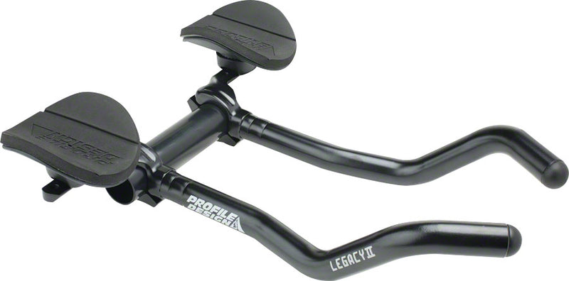 Profile Design Legacy II Aluminum Aerobar: with ZB Bracket and Venturi Armrest, Matte Black