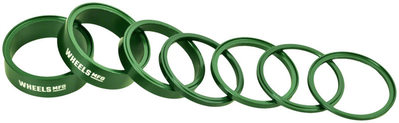 Wheels Manufacturing StackRight Headset Spacer Kit - Green