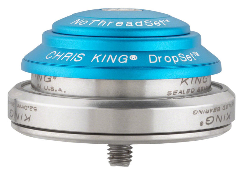 Chris King DropSet 3 Headset - 1-1/8 - 1.5", 41/52mm, 36 Deg, Matte Turquoise