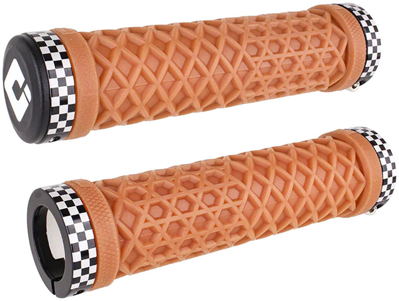 ODI Vans Lock-On Grips - Gum/Black Checkerboard