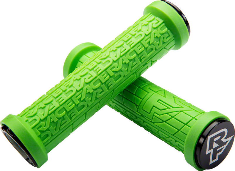 RaceFace Grippler Grips - Green, Lock-On, 30mm