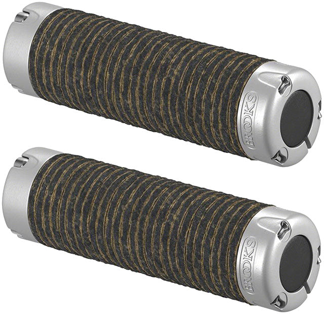 Brooks Plump Leather Grips - Black