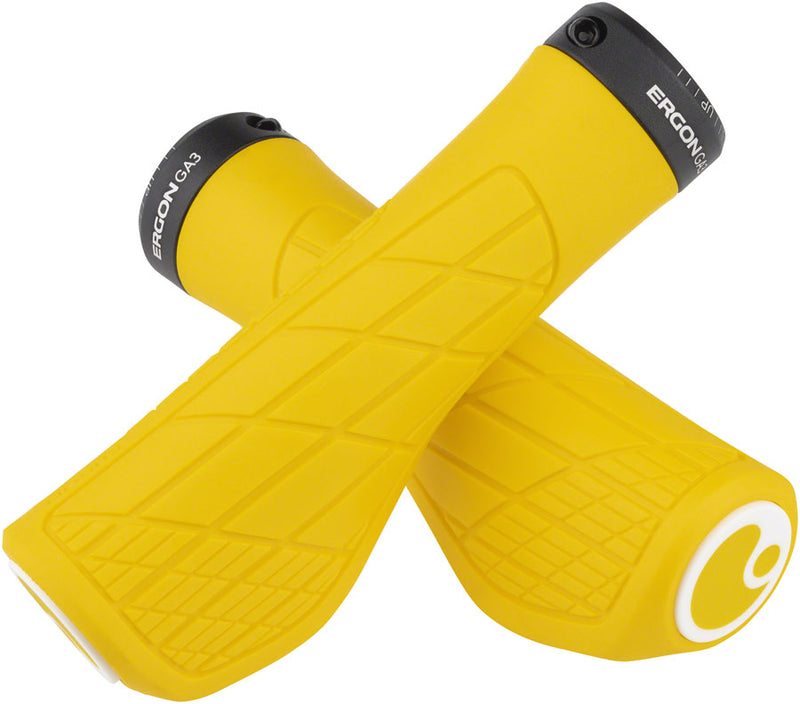 Ergon GA3 Grips - Yellow Mellow, Lock-On, Large