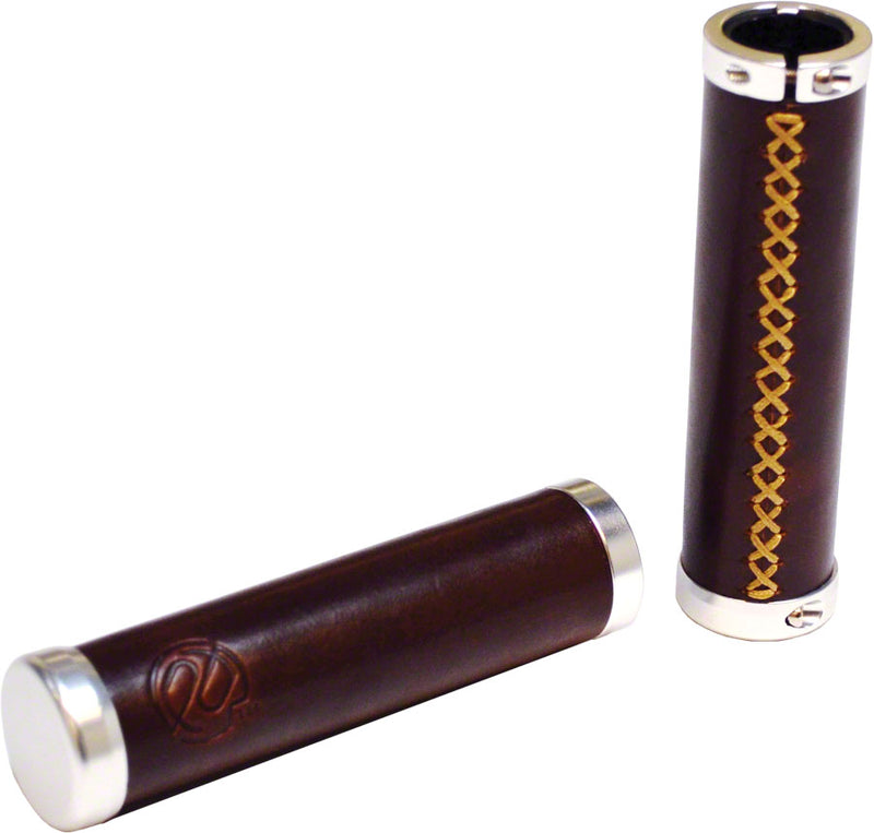 Portland Design Works Bourbon Grips - Brown, Lock-On