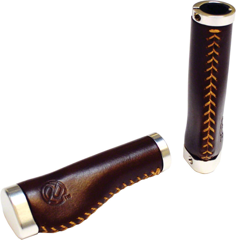 Portland Design Works Whiskey Grips - Brown, Lock-On