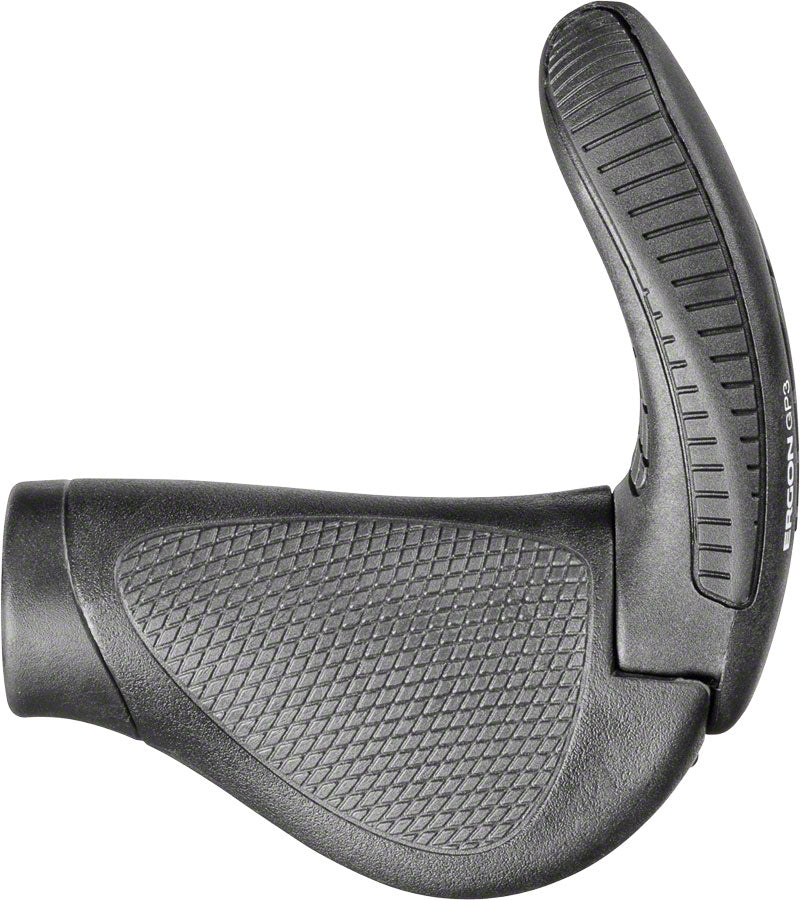 Ergon GP3 Grips - Lock-On, Twistshift, Small, Black/Gray