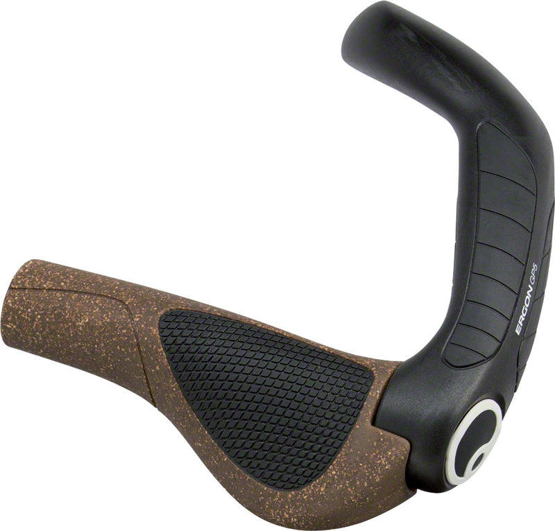 Ergon GP5 BioKork Grips - Lock-On, Small, Black/Tan