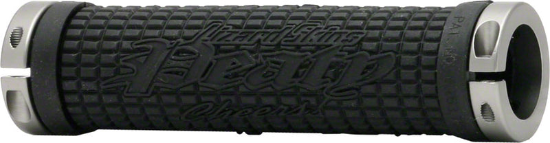 Lizard Skins Peaty Grips - Black, Lock-On