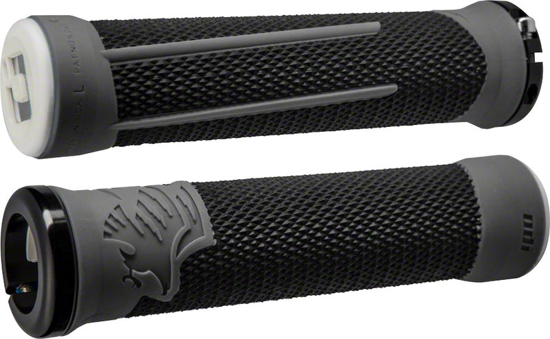 ODI AG2 Grips - Black/Graphite, Lock-On