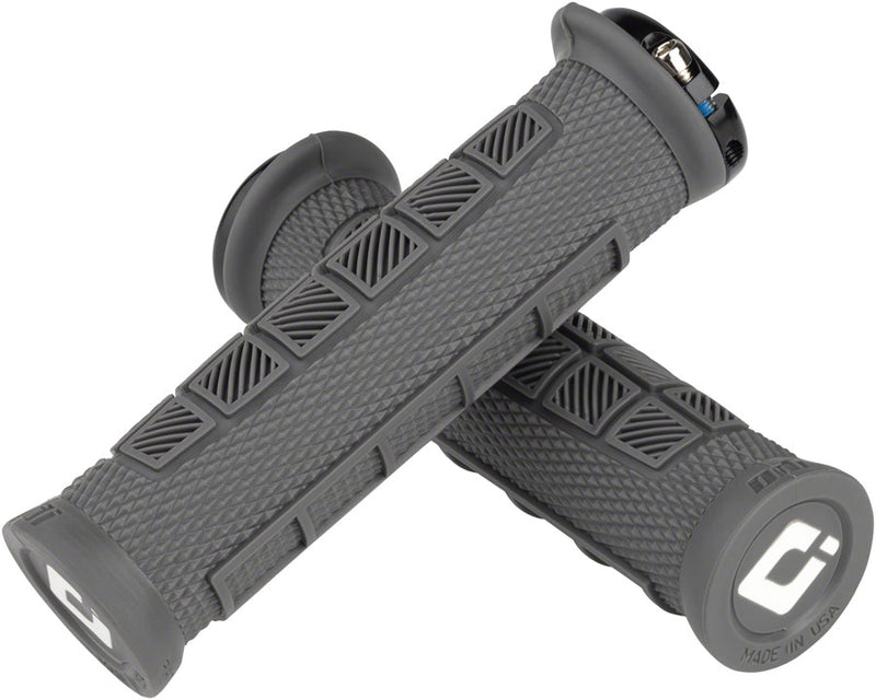 ODI Elite Pro Grips - Graphite Black, Lock-On