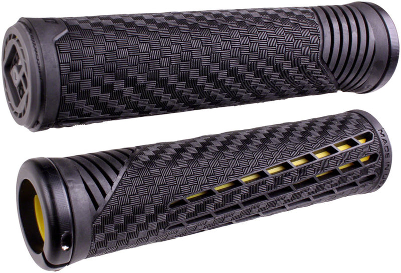 ODI CF Grips - Lock-On Black/Yellow