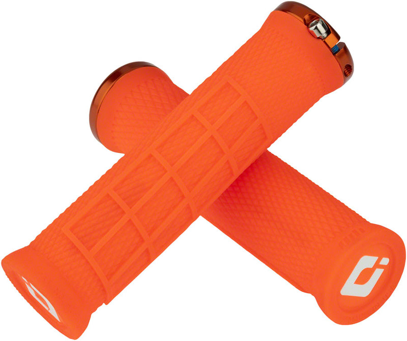 ODI Elite Flow Grips - Orange, Lock-On