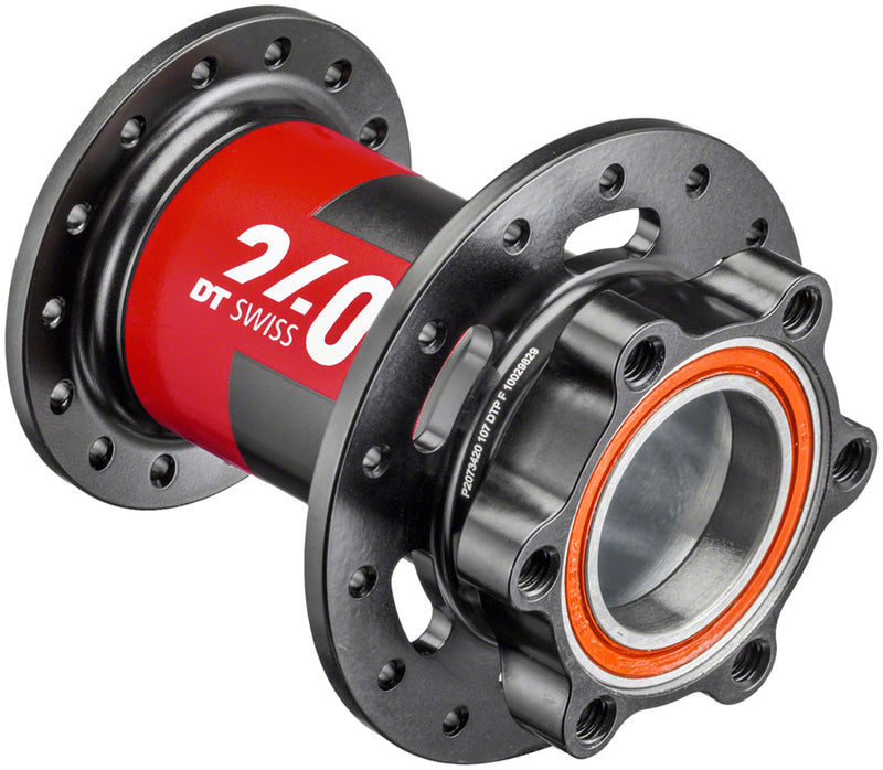 DT Swiss 240 Front Hub - Lefty x 100, 6-Bolt, Black/Red, 28H