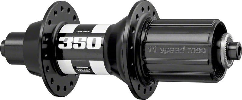 DT Swiss 350 Rear Hub - QR x 130mm, Rim Brake, HG 11 Road, Black, 32H, 18pt