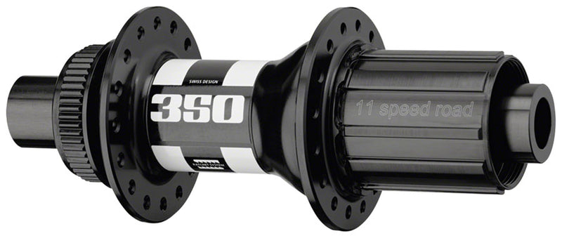 DT Swiss 350 Rear Hub - 12 x 142mm, Center-Lock, HG 11 Road, Black/White, 24H, 18pt