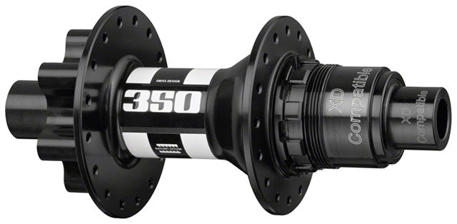 DT Swiss 350 Rear Hub - 12 x 148mm, 6-Bolt, XD, Black/White, 28H, 18pt