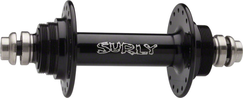 Surly Ultra New Rear Hub - Threaded x 135mm, Rim Brake, Fixed/Free, Black, 32H