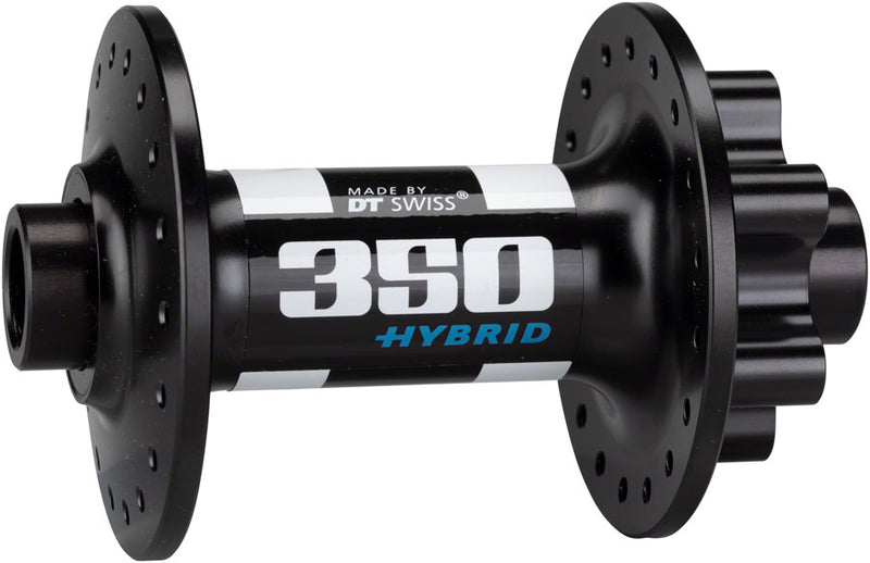 DT Swiss 350 Hybrid Front Hub - 15 x 110mm, 6-Bolt, Black, 36h