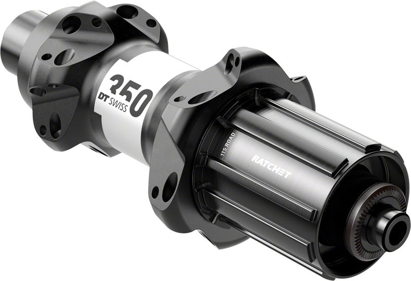 DT Swiss 350 Rear Hub - QR x 130mm, Rim Brake, HG11 Road, Black, 24H, Straightpull, 36pt