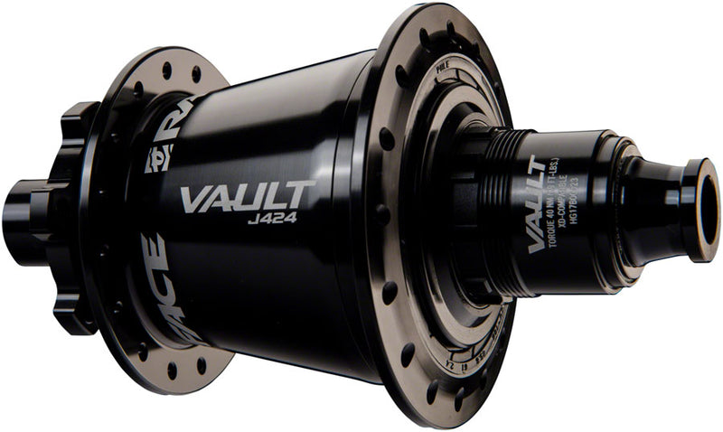 RaceFace Vault J-Bend 424 Rear Hub - 12 x 148mm, 6-Bolt, XD, Black, 32H