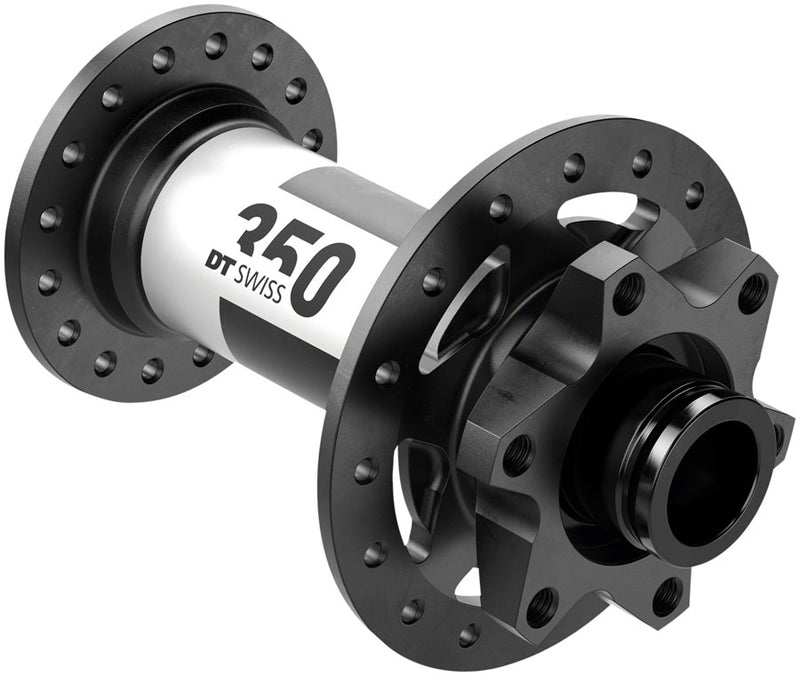 DT Swiss 350 Front Hub - 15 x 100mm, 6-Bolt, Black, 28H