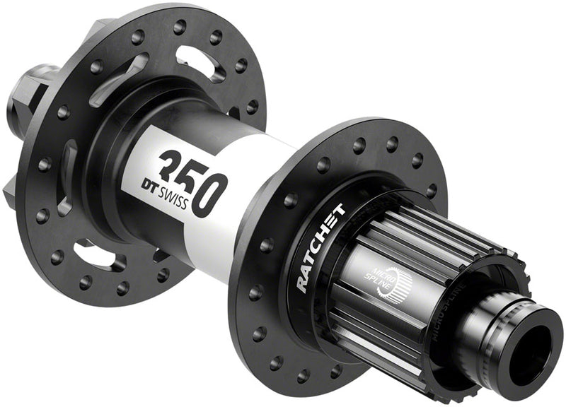 DT Swiss 350 Rear Hub - 12 x 157mm, 6-Bolt, Micro Spline, Black, 32H, 36pt