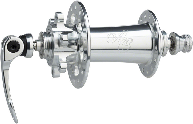 All-City Go-Devil Front Hub - 15/12/QR x 100mm, 6-Bolt, Sliver, 28h