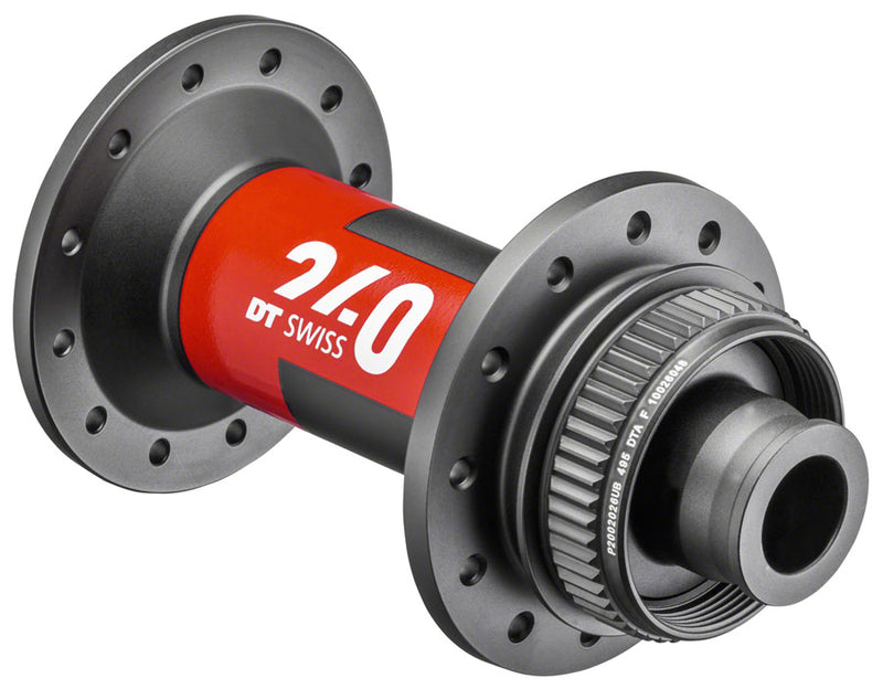 DT Swiss 240 Front Hub - 12 x 100mm, Center Lock, Black/Red, 24h