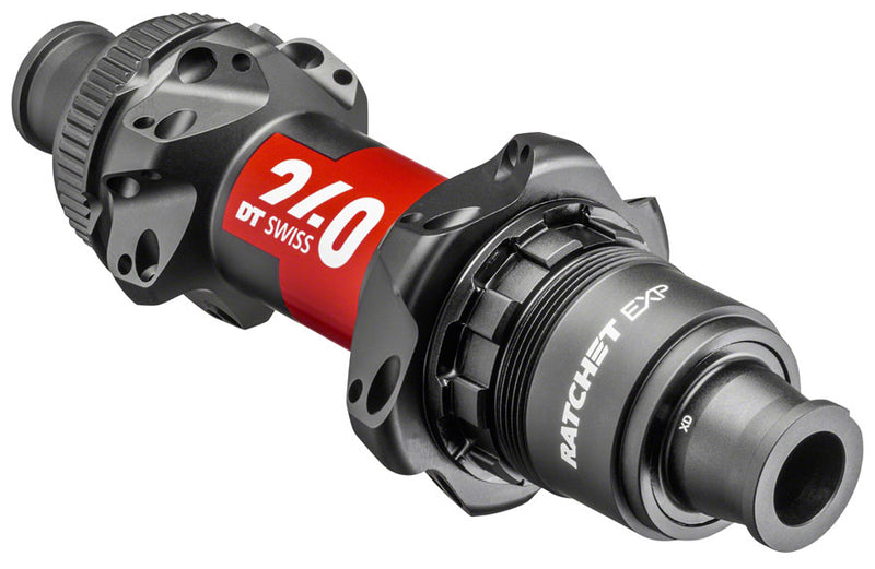 DT Swiss 240 EXP Rear Hub - 12 x 142mm, Center-Lock, XDR, Black/Red, 24H, Straight Pull, 36pt