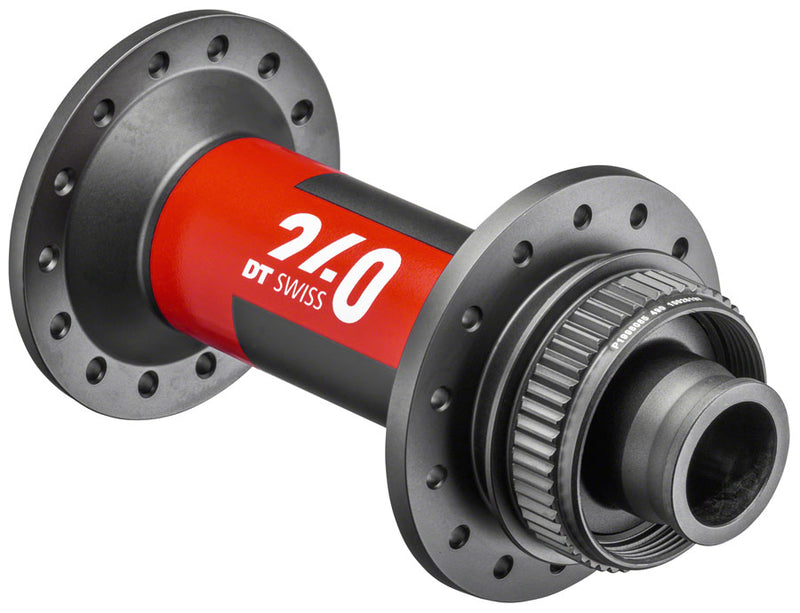 DT Swiss 240 Front Hub - 15 x 110mm, Center Lock, Black/Red, 32h