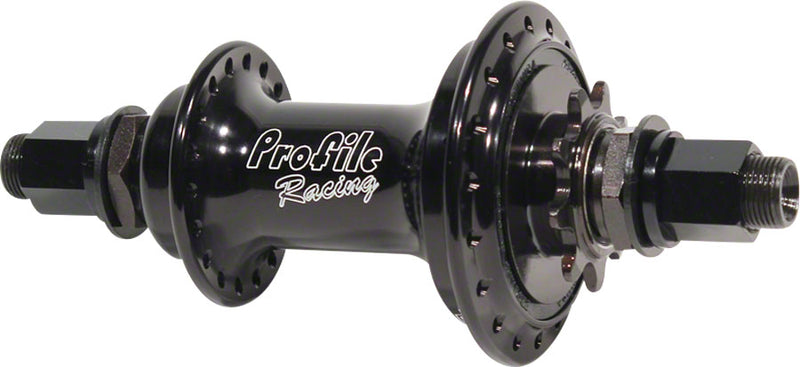 Profile Racing Elite BMX Cassette Rear Hub, 36 Hole 14mm GHD Axle Chromoly 9t Driver Black