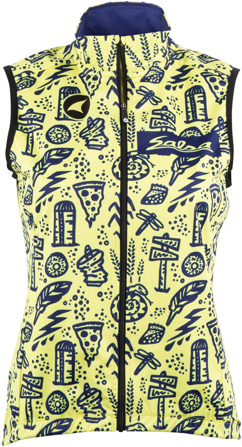 Salsa Women's Gravel Story Vest - Yellow, Dark Blue, X-Large