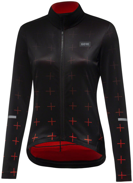 GORE Progress Thermo Jersey - Black/Fireball, Women's, Large-2