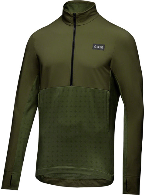 GORE Trail KPR Hybrid 1/2-Zip Jersey - Utility Green, Men's, Small-2