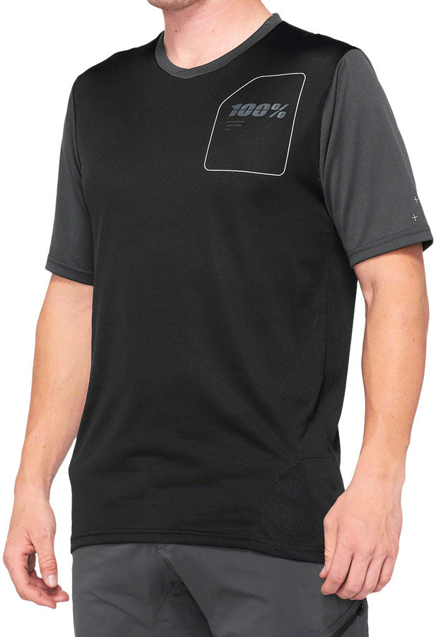 100% Ridecamp Jersey - Charcoal/Black, Medium