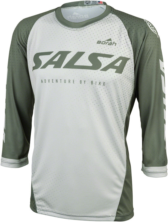 Salsa Mens Fleet 3/4 MTB Jersey - Large Green White