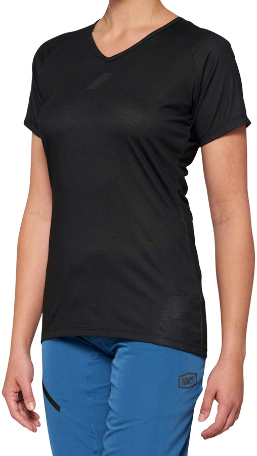 100% Airmatic Jersey - Black, Short Sleeve, Women's, X-Large