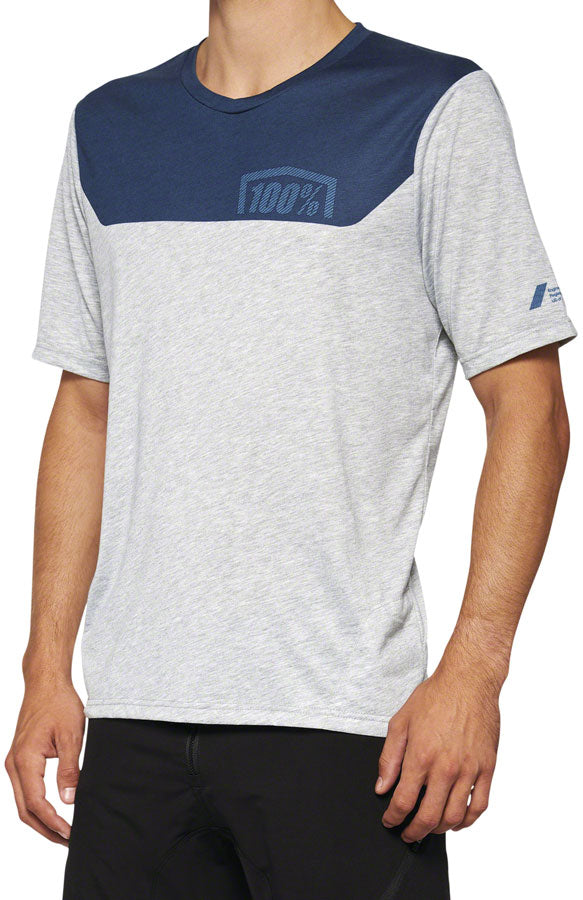 100% Airmatic Jersey - Gray/Midnight, Short Sleeve, Men's, Small