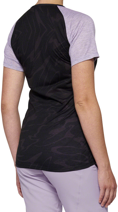 100% Airmatic Jersey - Black/Lavender, Short Sleeve, Women's, Small